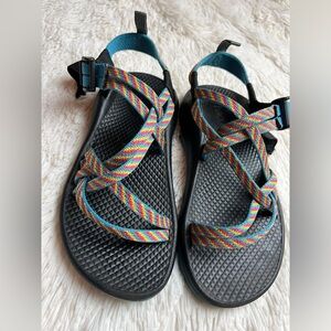 Chacos Rainbow Striped Strapy Sandals Kids Size 2